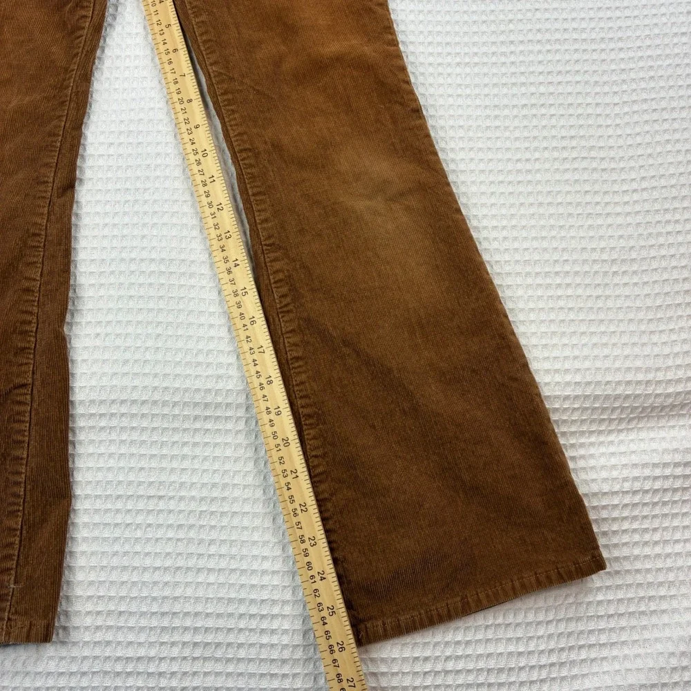 Gap Kids Brown Corduroy '70s Flare Pants Size 14 Stretch Front Patch Pockets